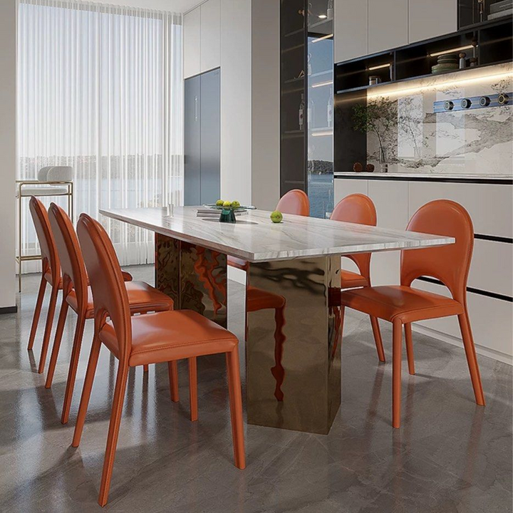 JESSE Modern Leather Dining Chair - Radical Homes Singapore
