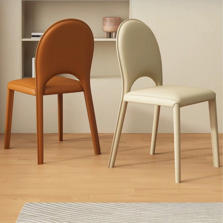 JESSE Modern Leather Dining Chair - Radical Homes Singapore
