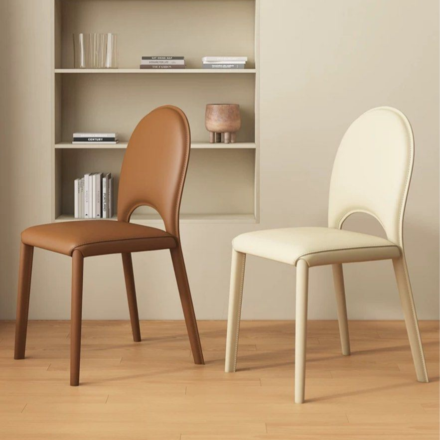 JESSE Modern Leather Dining Chair - Radical Homes Singapore