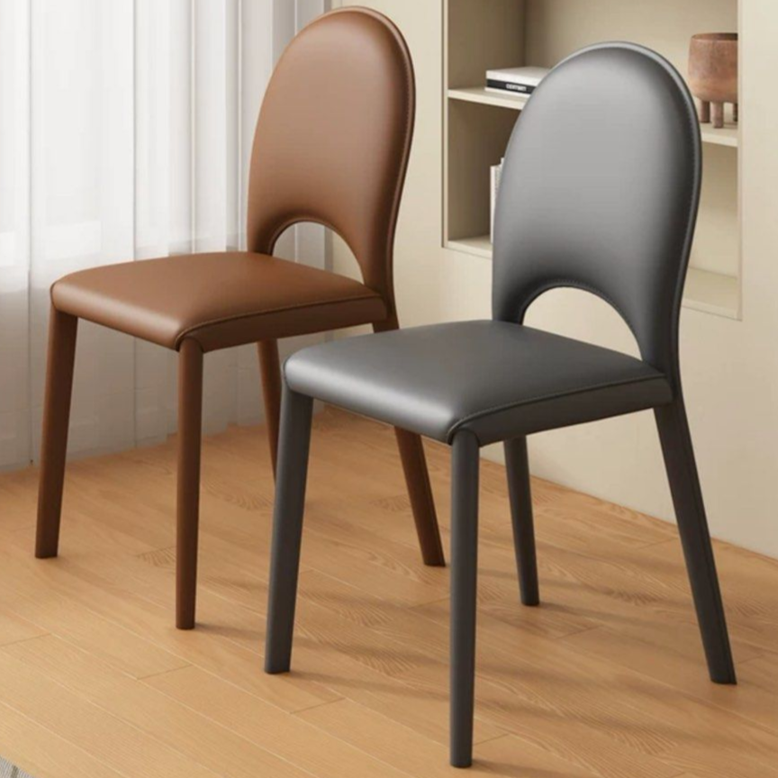 JESSE Modern Leather Dining Chair - Radical Homes Singapore