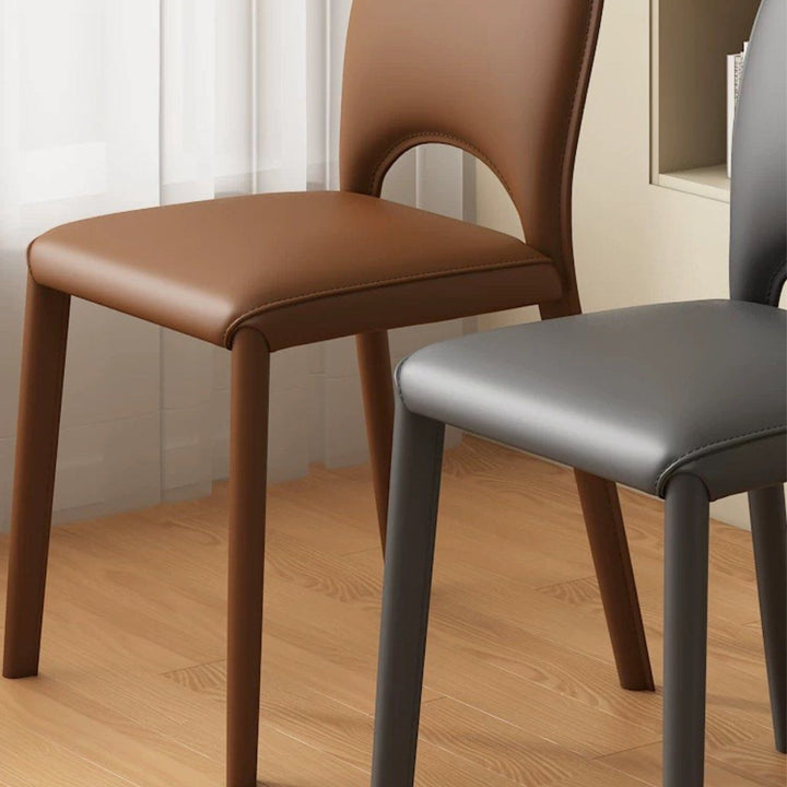 JESSE Modern Leather Dining Chair - Radical Homes Singapore