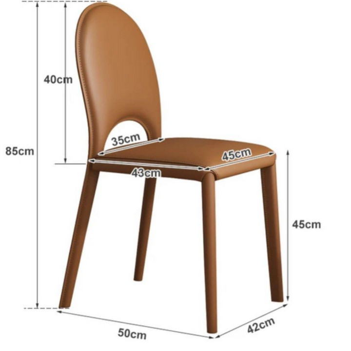 JESSE Modern Leather Dining Chair - Radical Homes Singapore