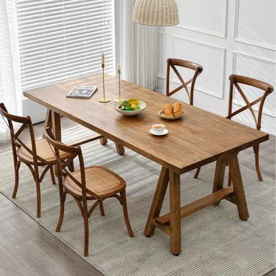 ESTRADA Rustic Solid Wood Dining Table – Radical Homes
