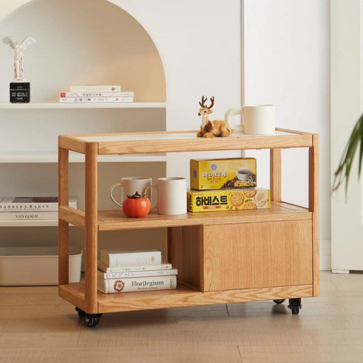 CONAN End Table with Wheels