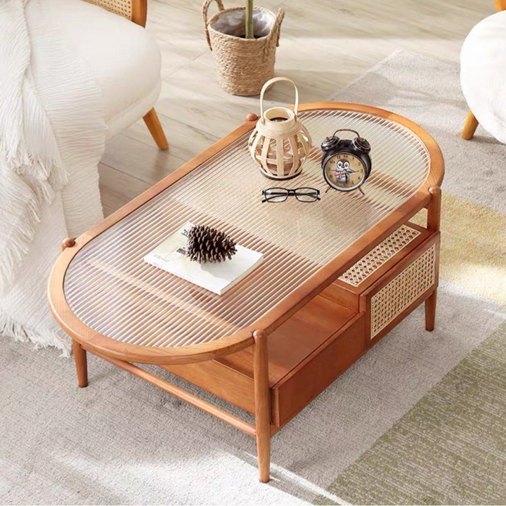 ZHANG Modern Solid Wood Coffee Table