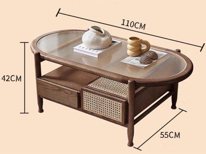 ZHANG Modern Solid Wood Coffee Table