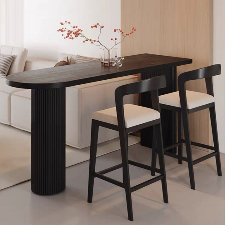 GINZA Modern Solid Wood Bar Table & Stools