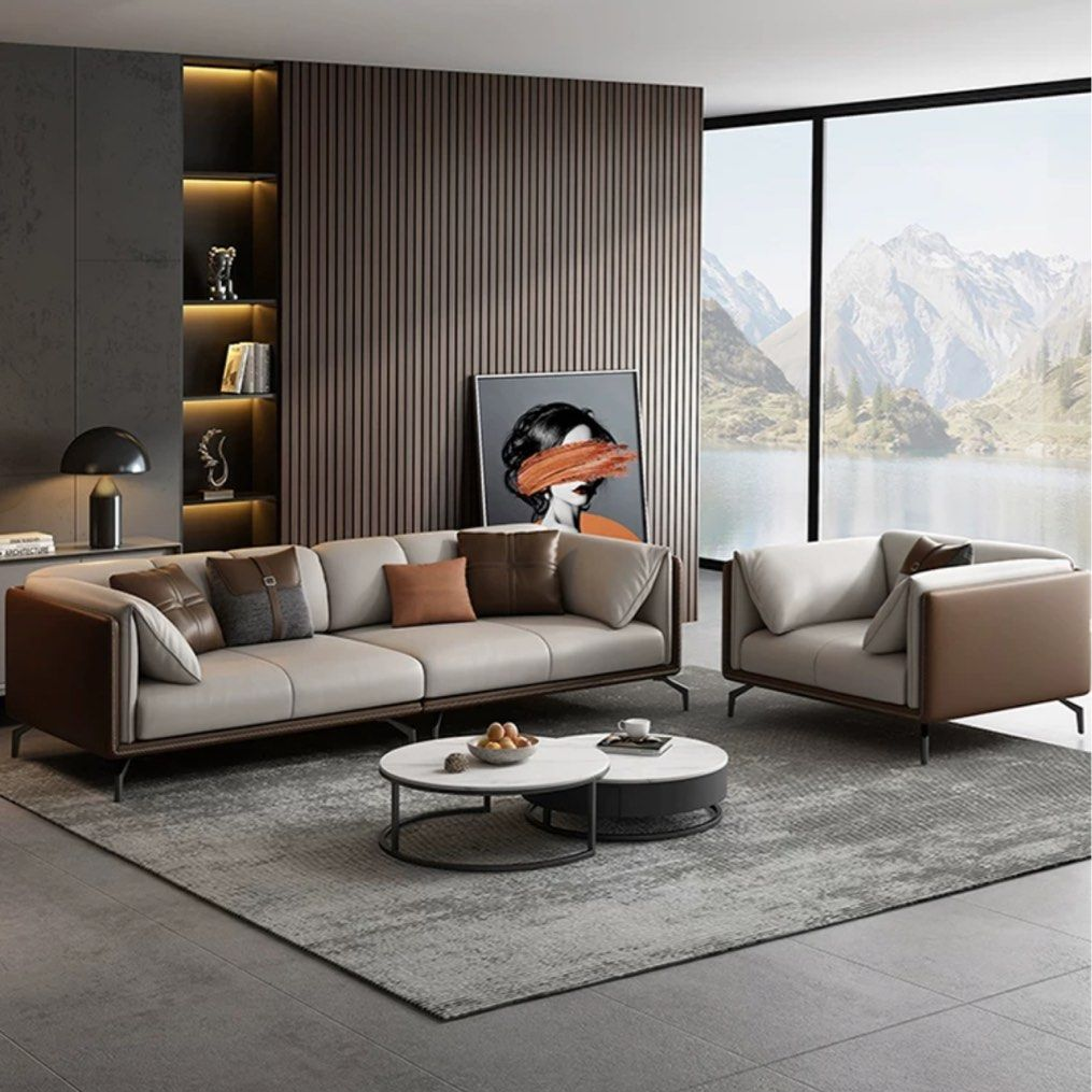 TAVELLO Modern Genuine Leather Sofa