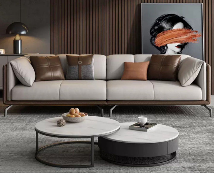 TAVELLO Modern Genuine Leather Sofa