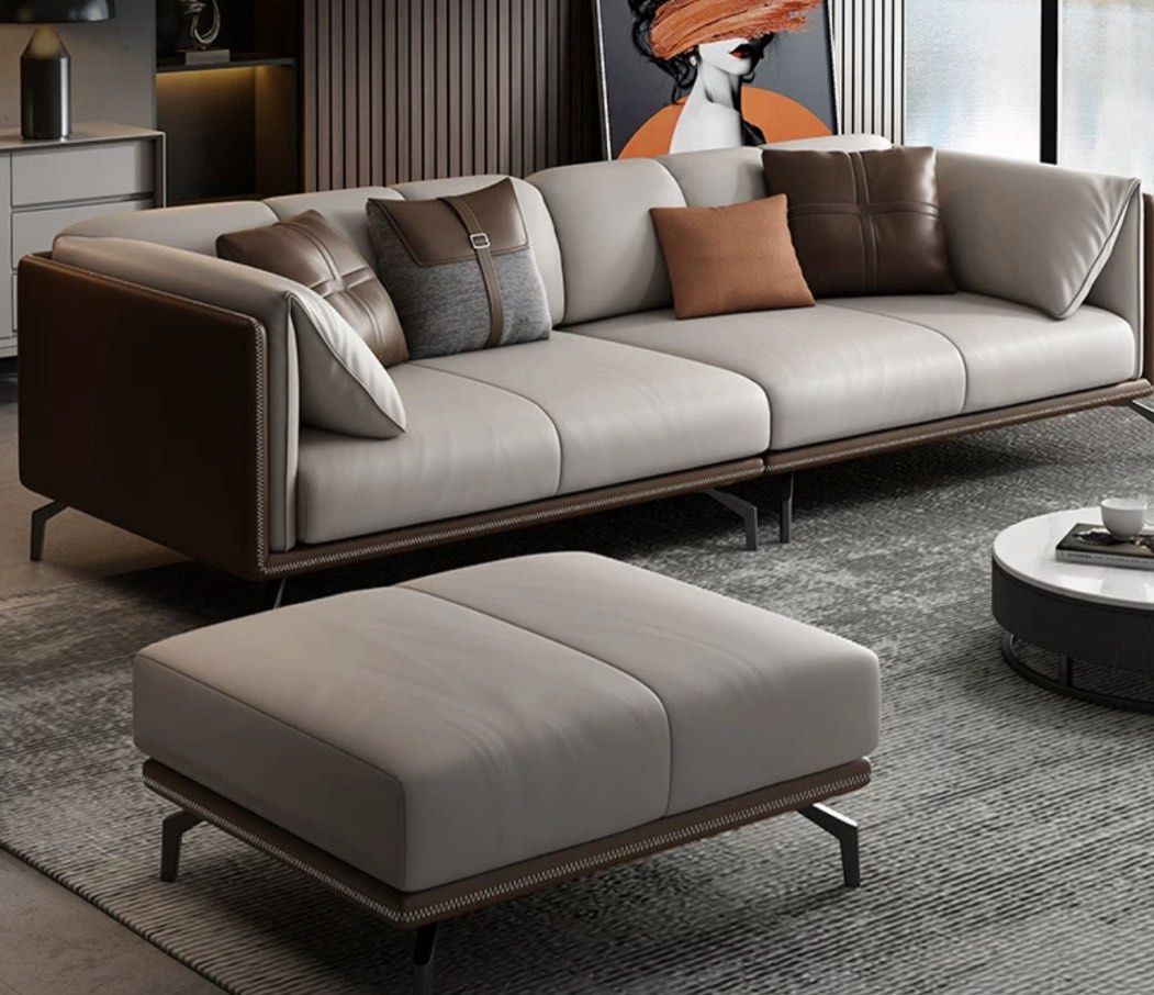 TAVELLO Modern Genuine Leather Sofa