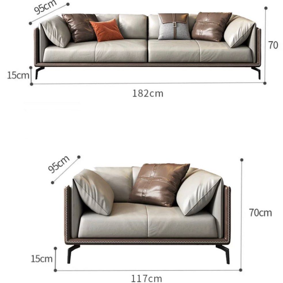 TAVELLO Modern Genuine Leather Sofa