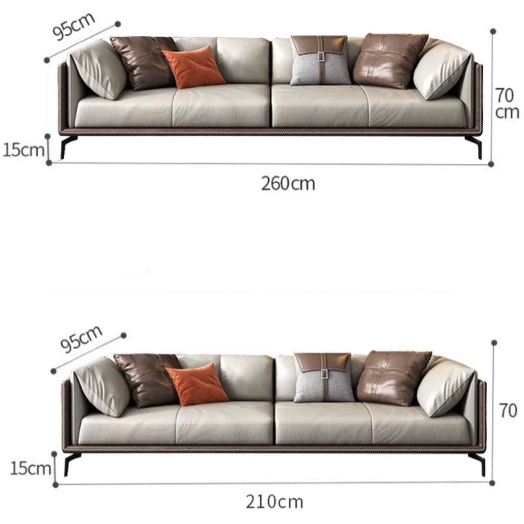 TAVELLO Modern Genuine Leather Sofa