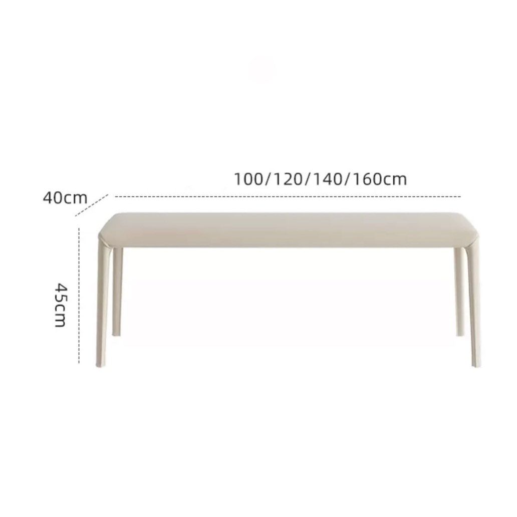 NELL Modern Leather Dining Bench