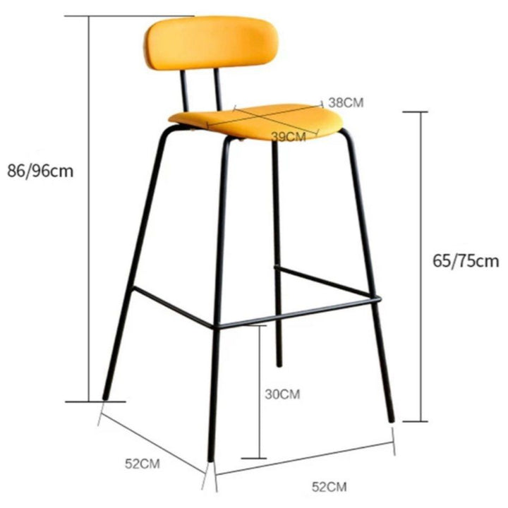 LEILANI Modern Leather Bar Stool