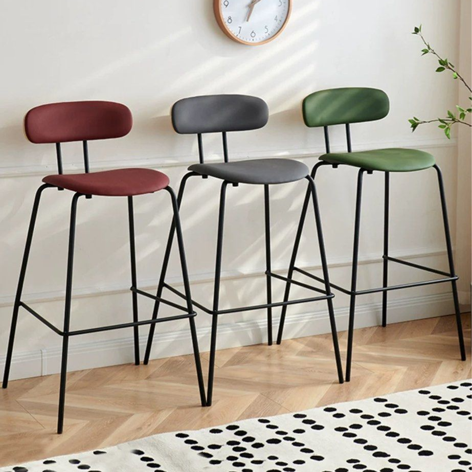 LEILANI Modern Leather Bar Stool
