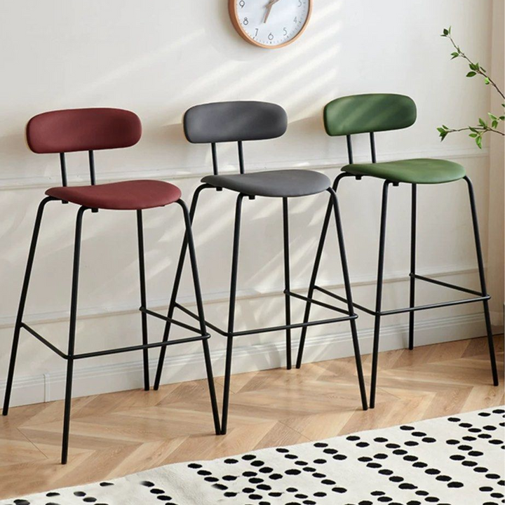 LEILANI Modern Leather Bar Stool