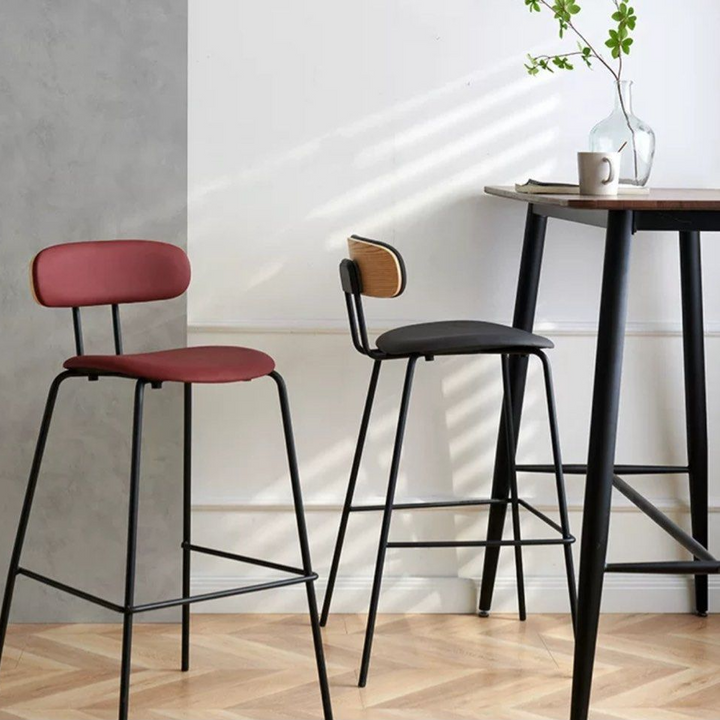 LEILANI Modern Leather Bar Stool