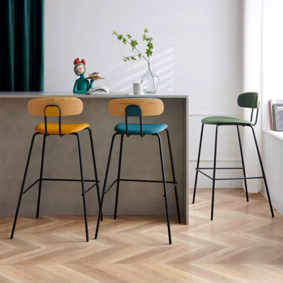 LEILANI Modern Leather Bar Stool