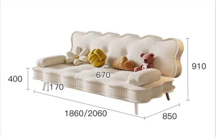 OLVENA Modern Leather Sofa Bed