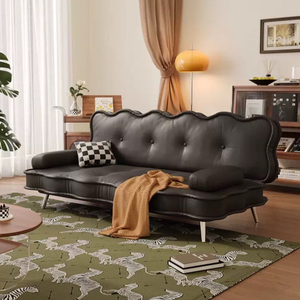 OLVENA Modern Leather Sofa Bed