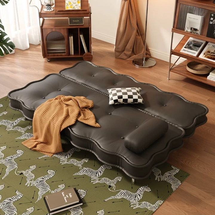 OLVENA Modern Leather Sofa Bed