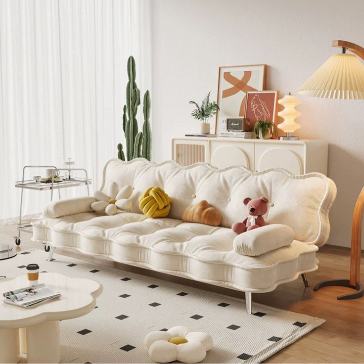 OLVENA Modern Leather Sofa Bed