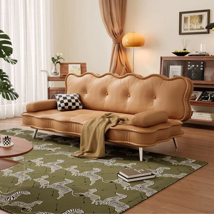 OLVENA Modern Leather Sofa Bed