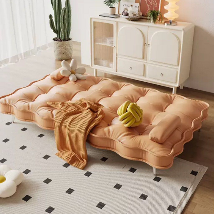 OLVENA Modern Leather Sofa Bed