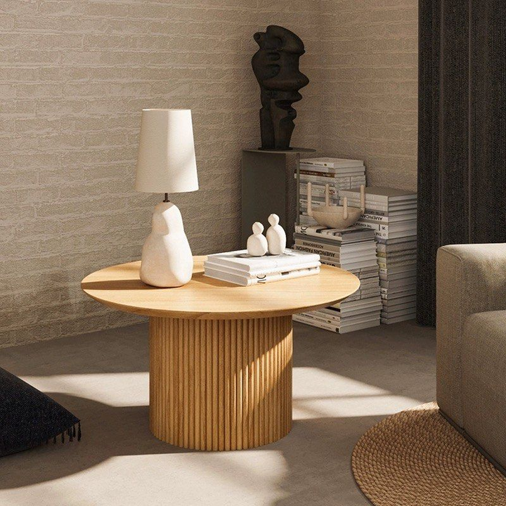 VITOR Solid Wood Round Coffee Table