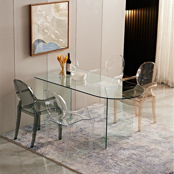JEFFERSON Minimalist Glass Dining Table