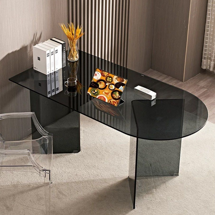 JEFFERSON Minimalist Glass Dining Table