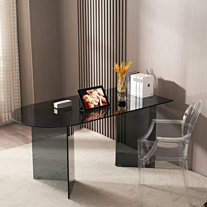 JEFFERSON Minimalist Glass Dining Table