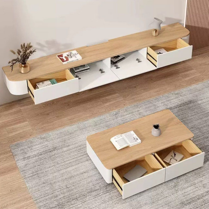 ITSUKI Modern Japandi Floating TV Console