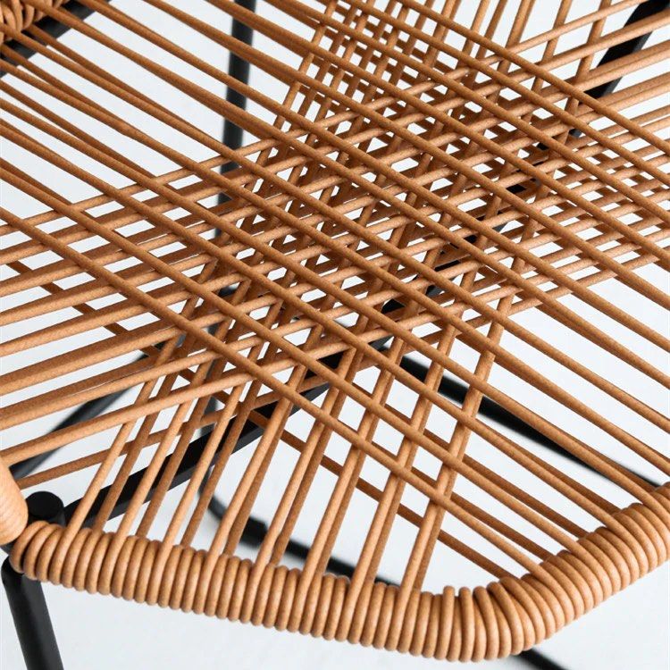 DALMER Plastic Rattan Bar Stool (set of 2)