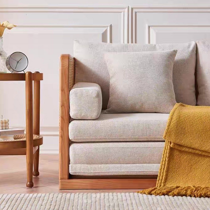 NIRAYA Japandi Rattan Sofa Bed