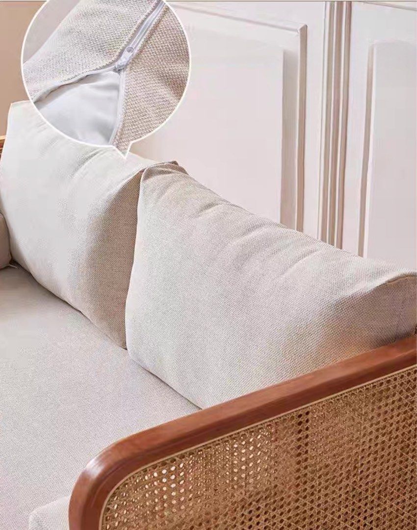 NIRAYA Japandi Rattan Sofa Bed