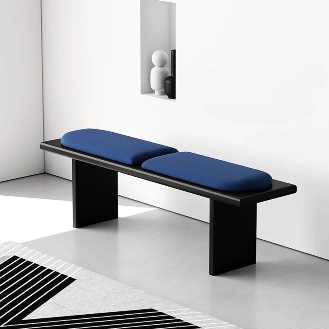 RIKU Modern Solid Wood Leather Bench