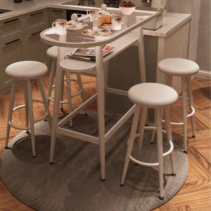 MILLIE Modern Bar Table & Stools With Lights