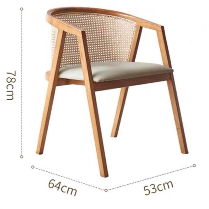 DECIA Japandi Rattan Dining Chair