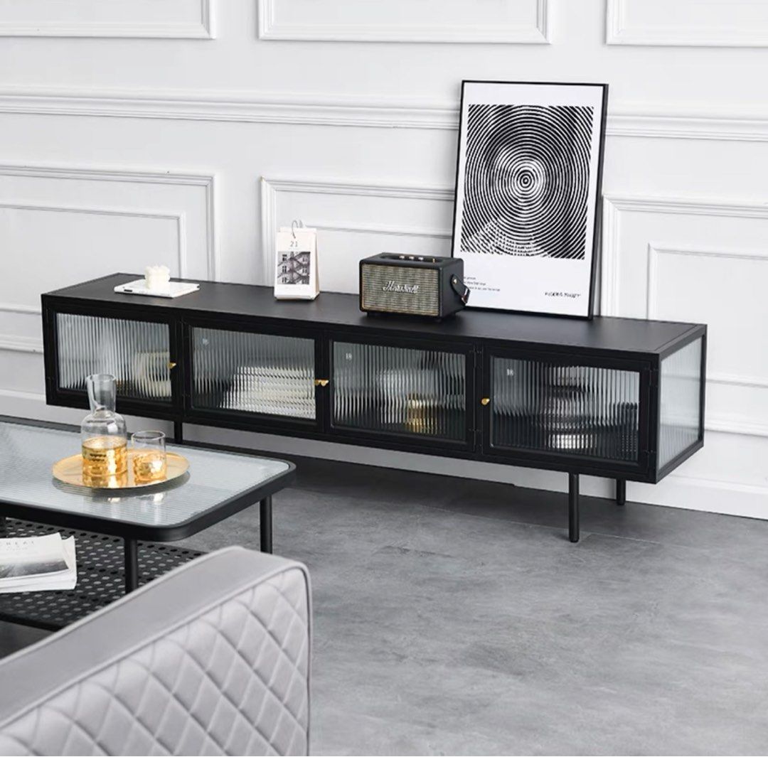 VIZLA Modern Glass TV Console