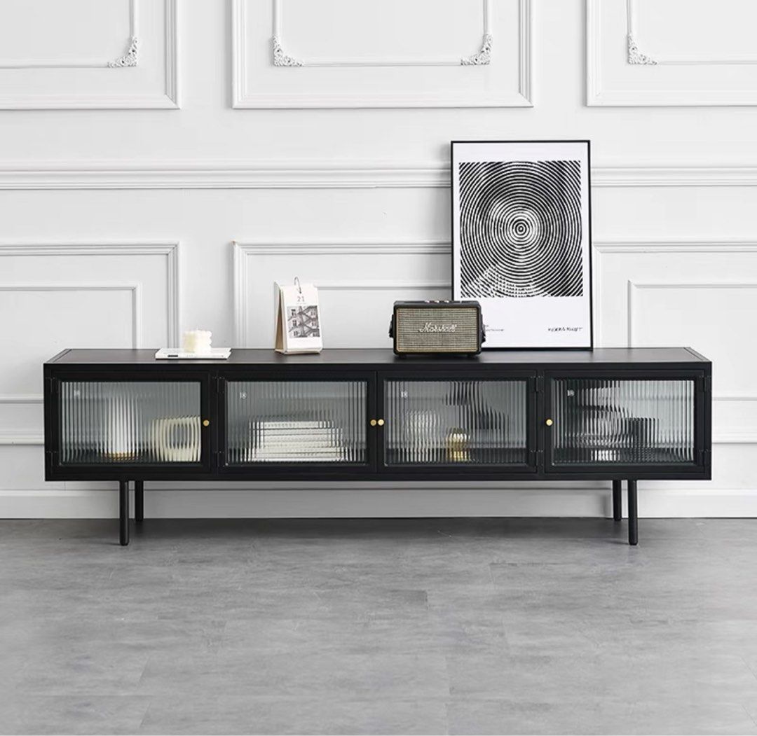 VIZLA Modern Glass TV Console