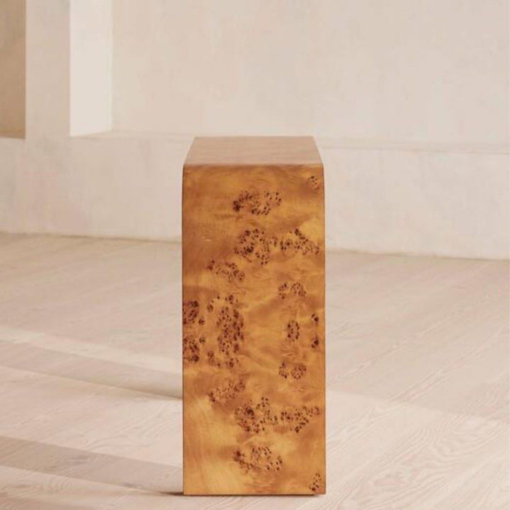 YOEL Contemporary Mappa Burl Console Table
