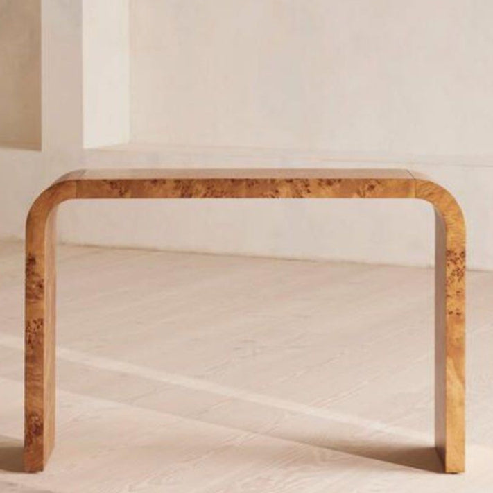 YOEL Contemporary Mappa Burl Console Table