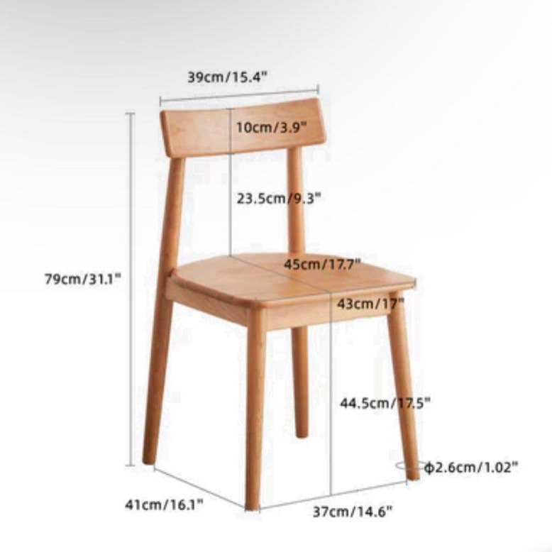 HAAKO Cherry Wood Dining Chair (Set of 2) - Radical Homes Singapore