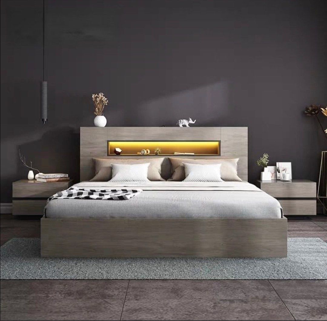 DETON Rustic Multimedia Bedframe