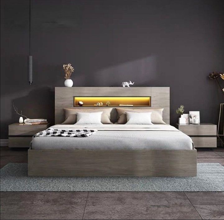 DETON Rustic Multimedia Bedframe