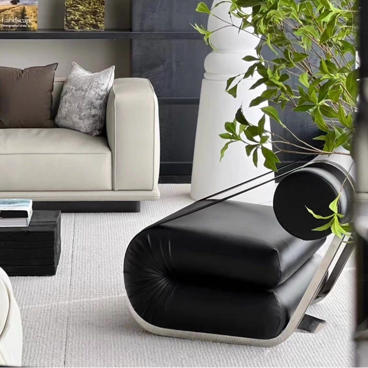 INGRID Modern Leather Lounge Chair