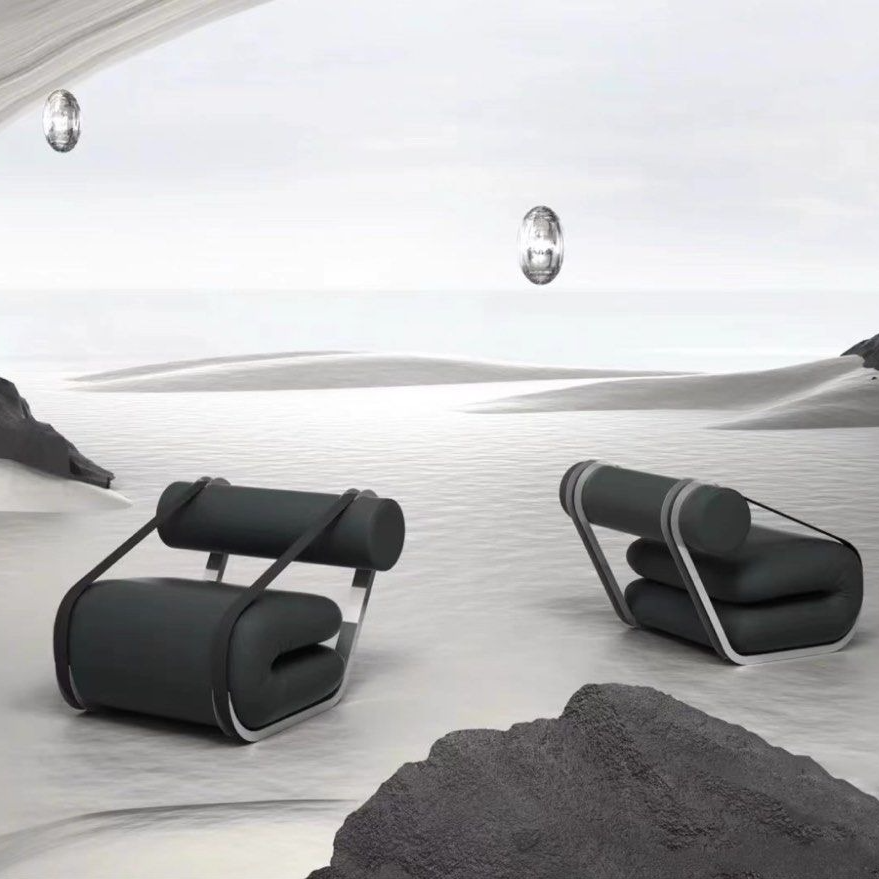 INGRID Modern Leather Lounge Chair