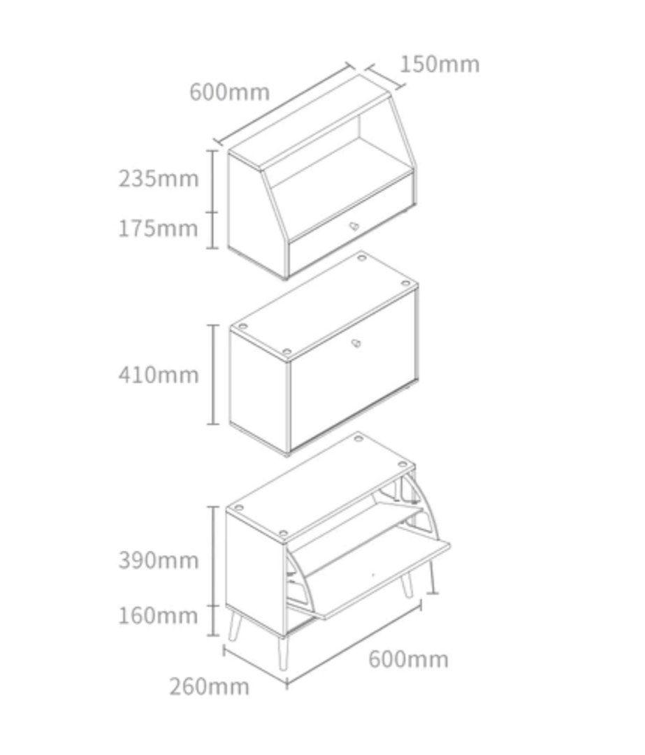 DEZORITE Bamboo Shoe Storage Cabinet