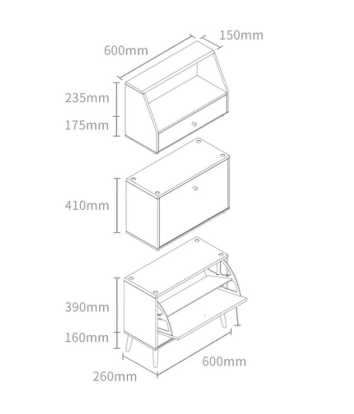 DEZORITE Bamboo Shoe Storage Cabinet